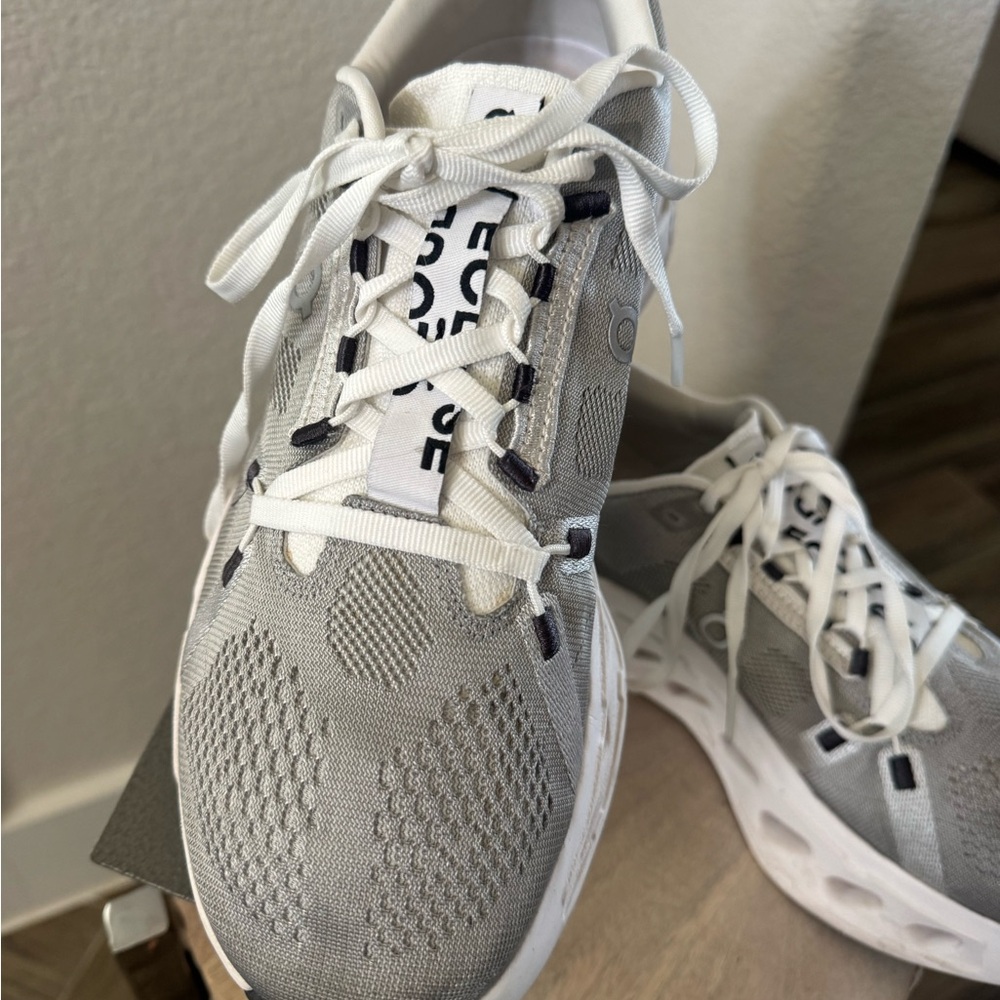 On Cloud Cloudtech Phase Grey And White Sneakers - image 2